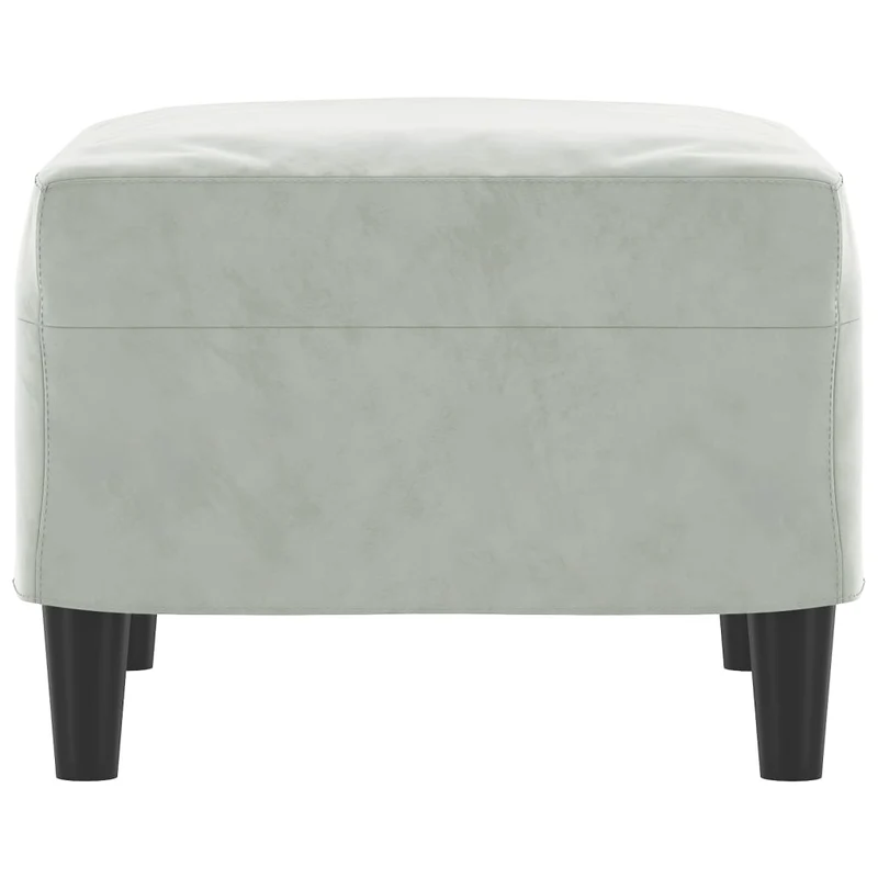 Repose-pieds bout de lit 60 x 50 x 41 cm velours gris DEC030235