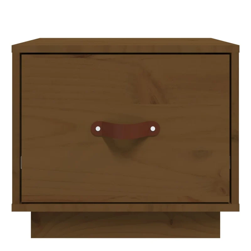Table de chevet avec tiroir 40 x 34 x 35 cm bois de pin couleur marron miel DEC034129
