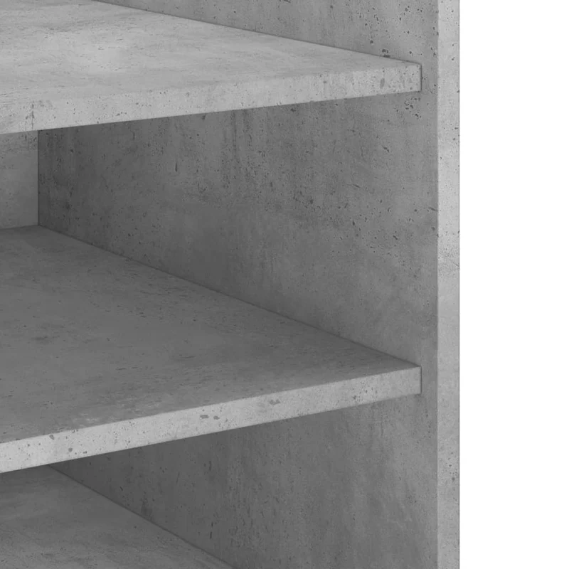 Table de chevet avec étagères 45 x 50 x 50 cm bois d'ingénierie gris DEC034043