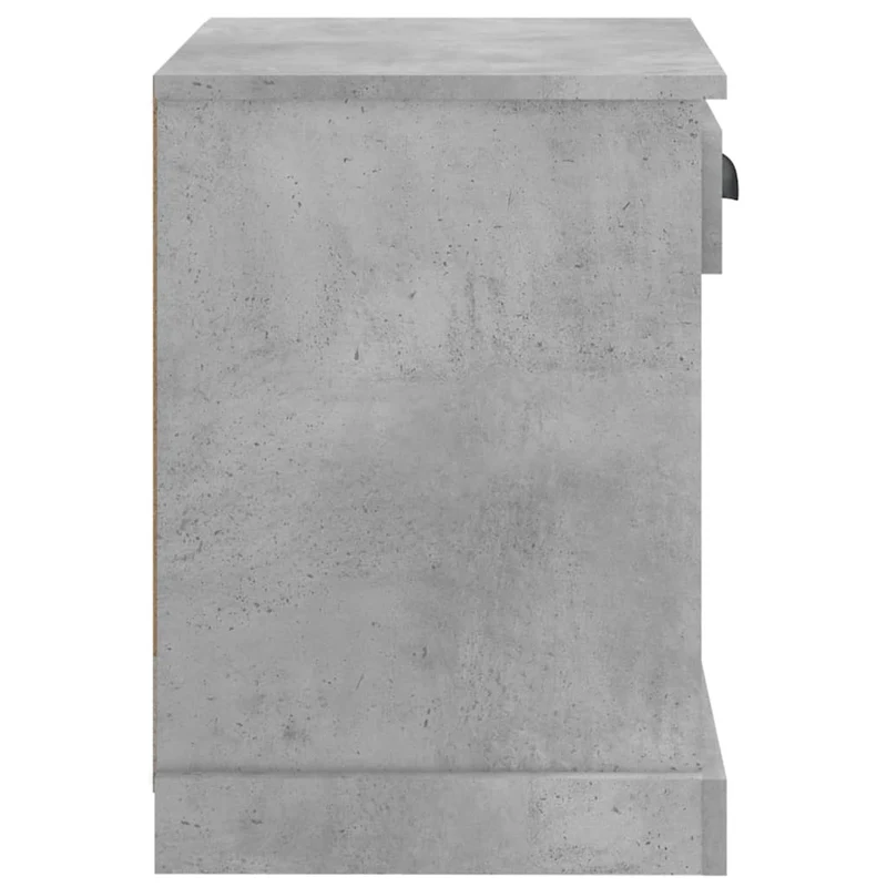 Table de chevet avec tiroir et compartiments 43 x 36 x 50 cm bois d'ingénierie gris DEC034039