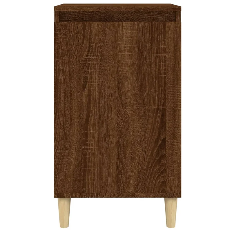 Table de chevet avec compartiment avec porte 40 x 35 x 70 cm bois d'ingénierie marron DEC033735