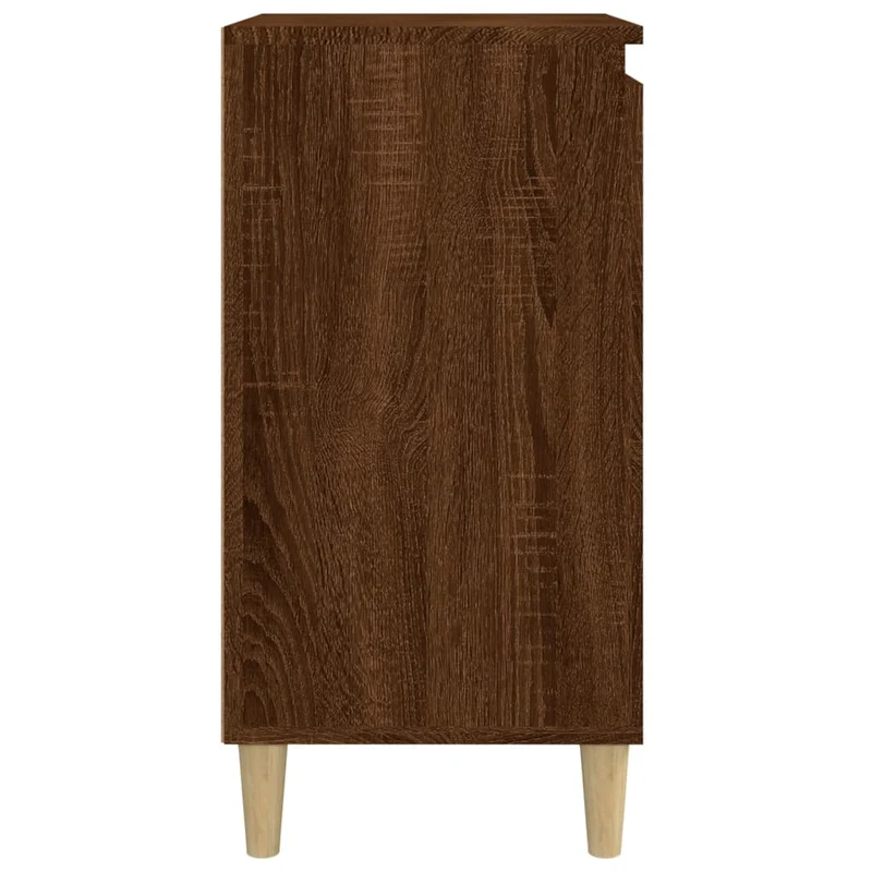 Table de chevet avec compartiment avec porte 40 x 35 x 70 cm bois d'ingénierie marron DEC033735