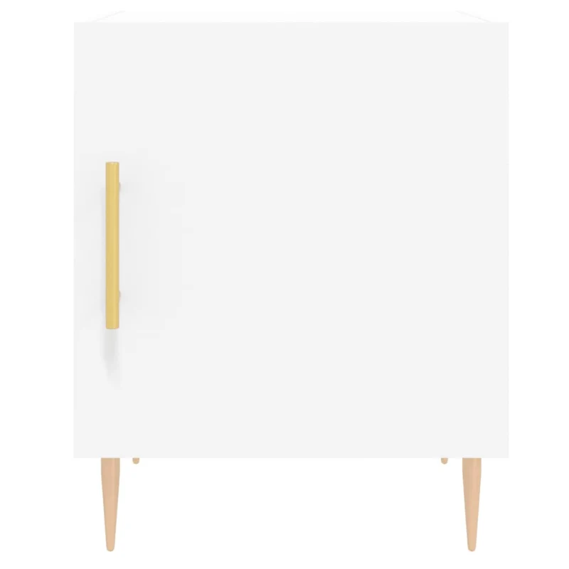 Table de chevet avec compartiment avec porte 40 x 40 x 50 cm bois d’ingénierie blanc DEC033395