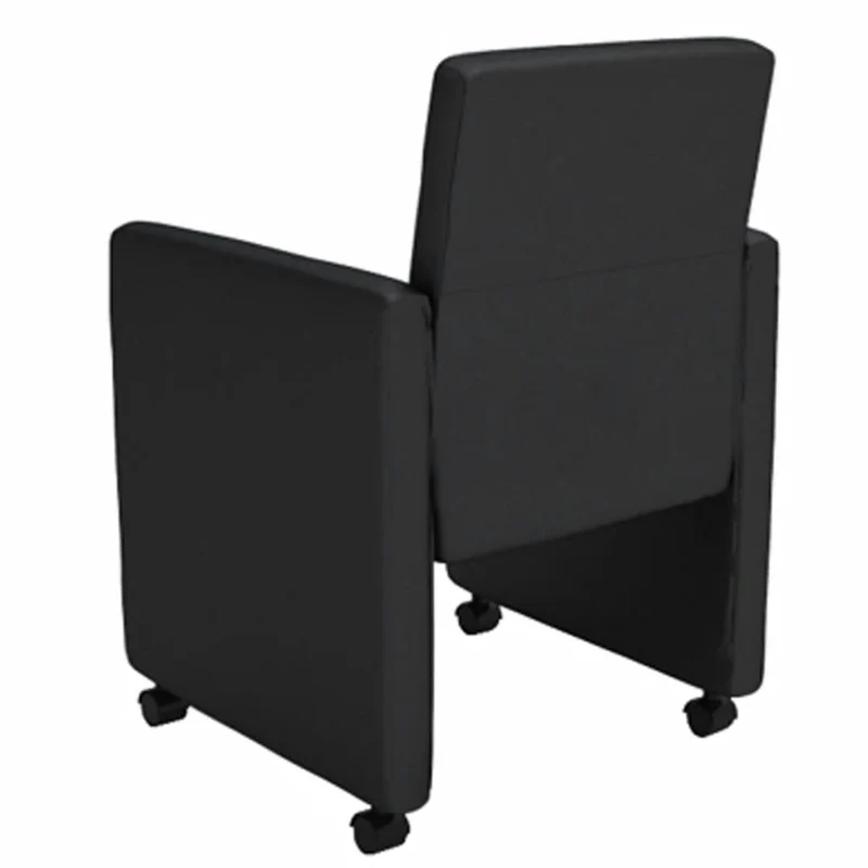 Lot de 4 chaises de salle à manger cuisine design et confortable en synthétique noir CDS021798
