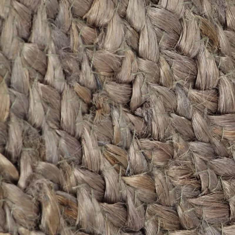 Tapis fait à la main Jute Rond 150 cm Gris DEC023459