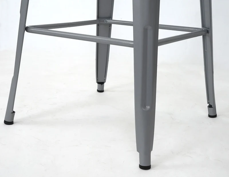 Table haute mange debout style industriel en métal gris TAB04007