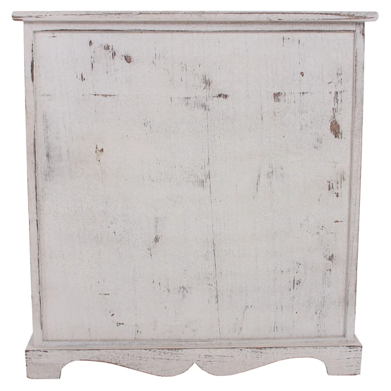 Commode avec 3 paniers 63x60x30cm style vintage blanc 04_0002474