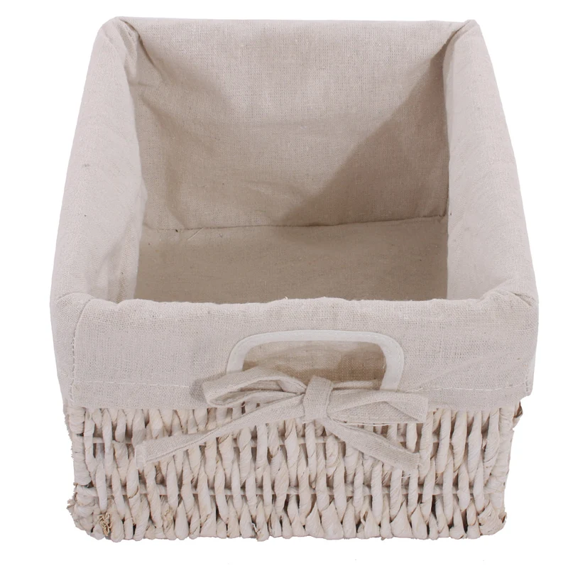 Commode avec 3 paniers 63x60x30cm style vintage blanc 04_0002474