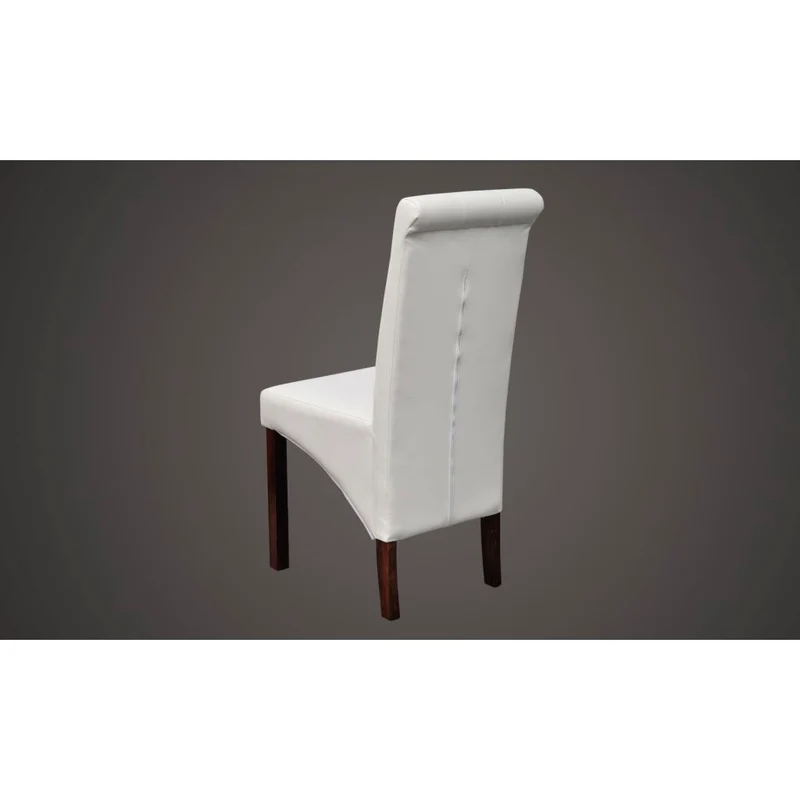 Lot de 4 chaises de salle à manger cuisine design antique synthétique blanc CDS021245