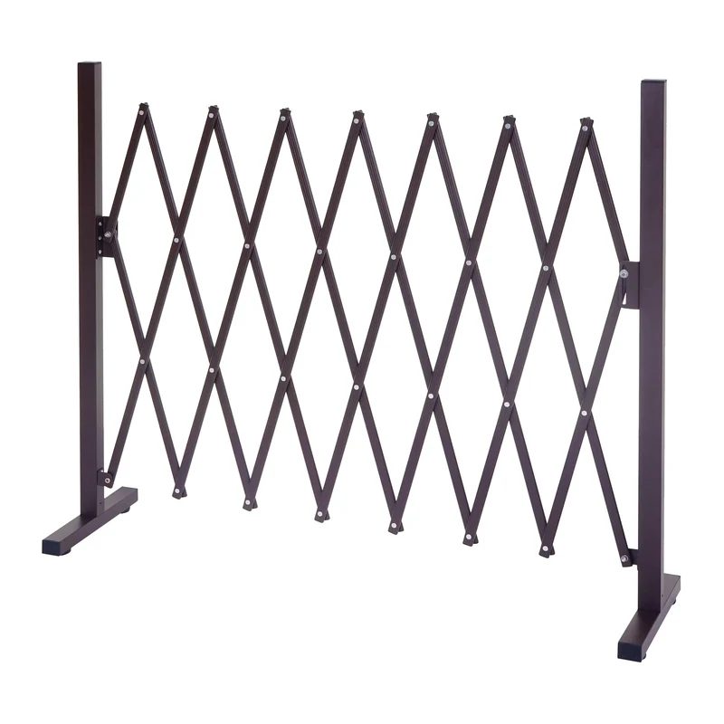 Barrière treillis à ciseaux grille de protection des animaux extensible aluminium hauteur 103cm, largeur 27-207cm 04_0001211