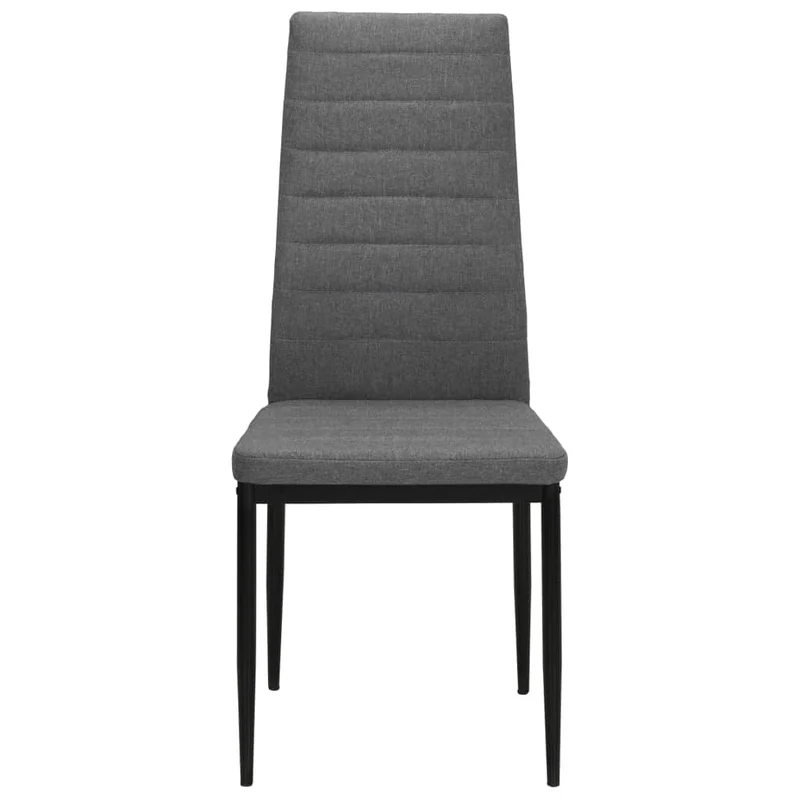 Lot de 4 chaises de salle à manger cuisine design moderne en tissu gris clair CDS021504