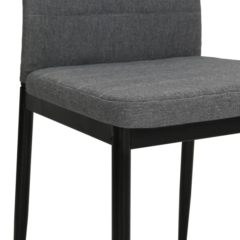 Lot de 4 chaises de salle à manger cuisine design moderne en tissu gris clair CDS021504