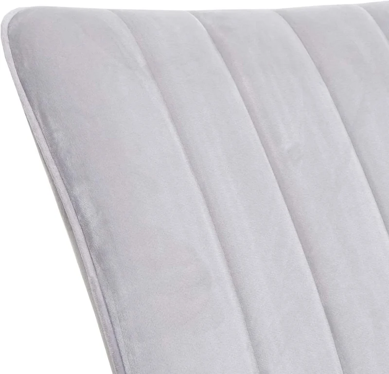 Ensemble de 2 chaises de salle à manger en velours gris clair pieds en métal CDS04475
