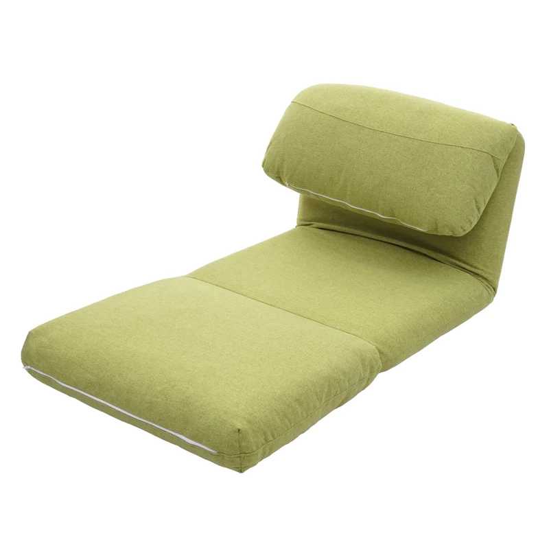 Matelas fauteuil-lit pliant fauteuil de relaxation dossier réglable tissu vert 04_0003100