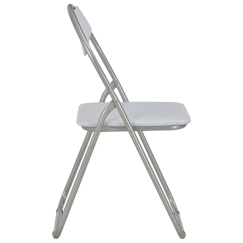 Lot de 4 chaises de salle à manger cuisine pliantes design simple synthétique blanc CDS021909