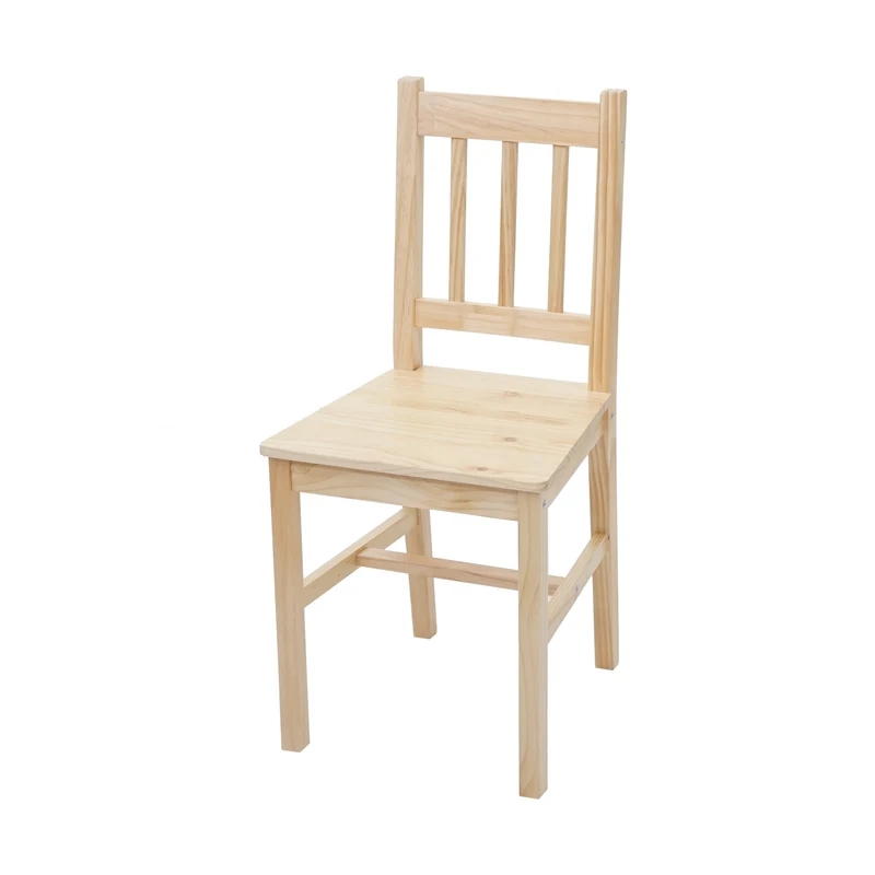Ensemble de chaises et table de salle à manger style rustique en bois massif pin 04_0003065