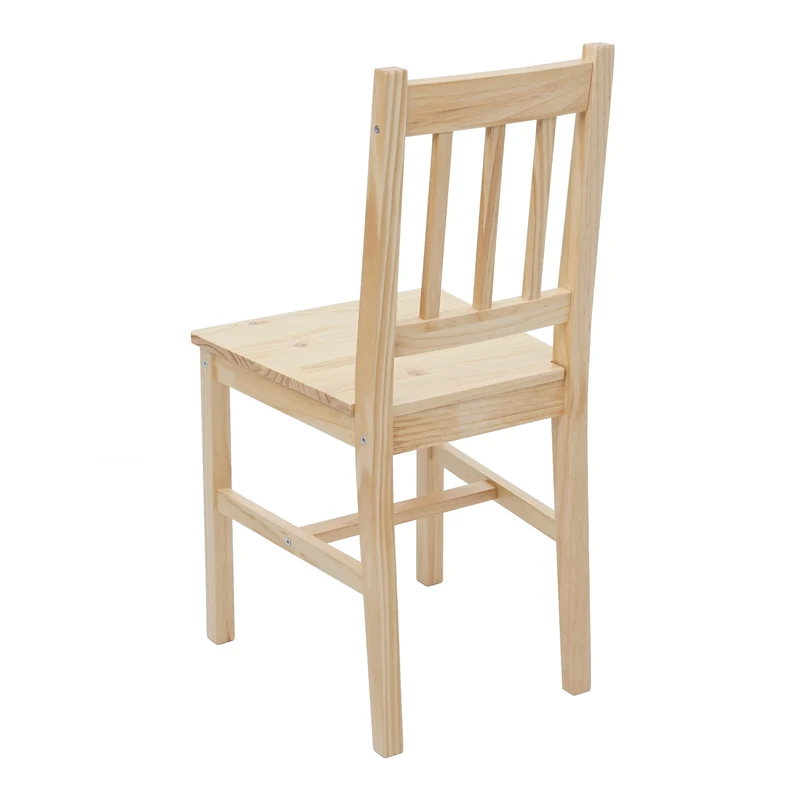 Ensemble de chaises et table de salle à manger style rustique en bois massif pin 04_0003065