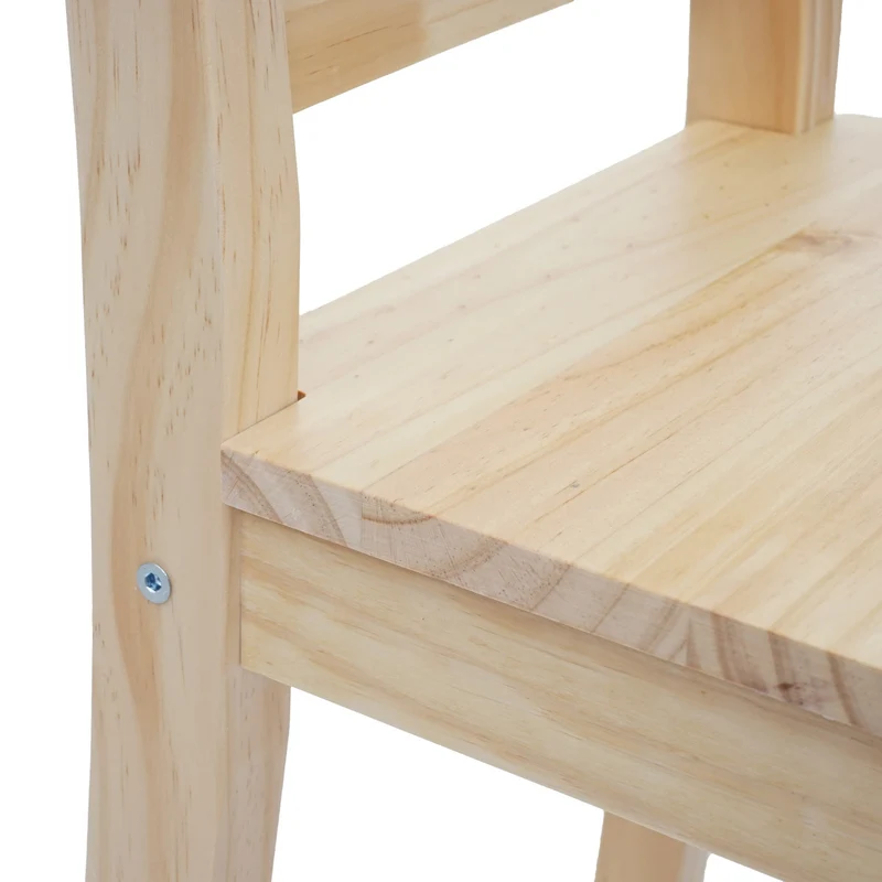 Ensemble de chaises et table de salle à manger style rustique en bois massif pin 04_0003065