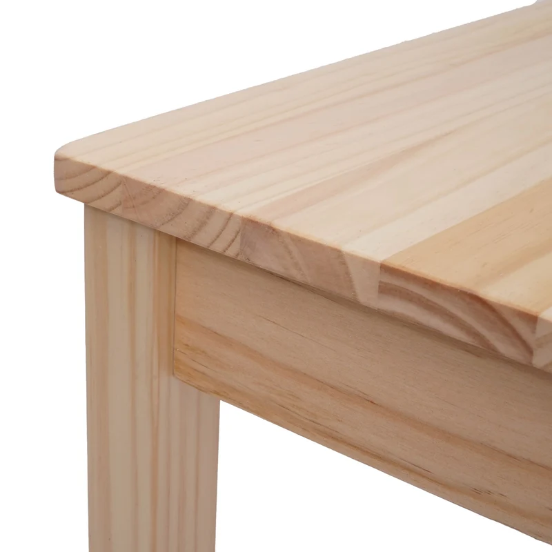 Ensemble de chaises et table de salle à manger style rustique en bois massif pin 04_0003065
