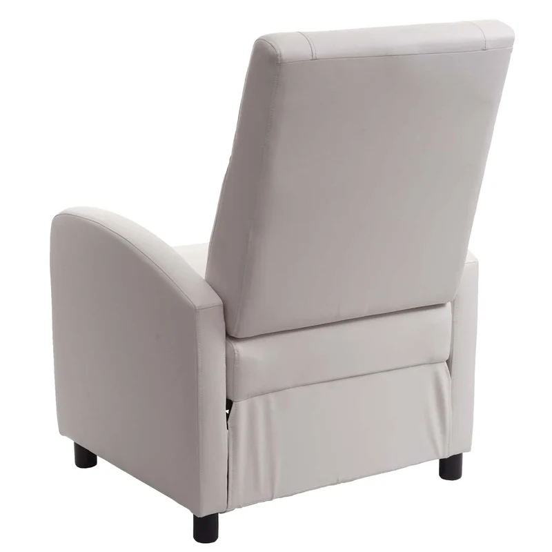 Fauteuil TV relax en synthétique dossier pliable 99x70x75cm blanc 04_0002006
