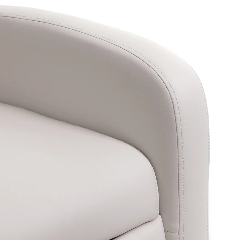 Fauteuil TV relax en synthétique dossier pliable 99x70x75cm blanc 04_0002006