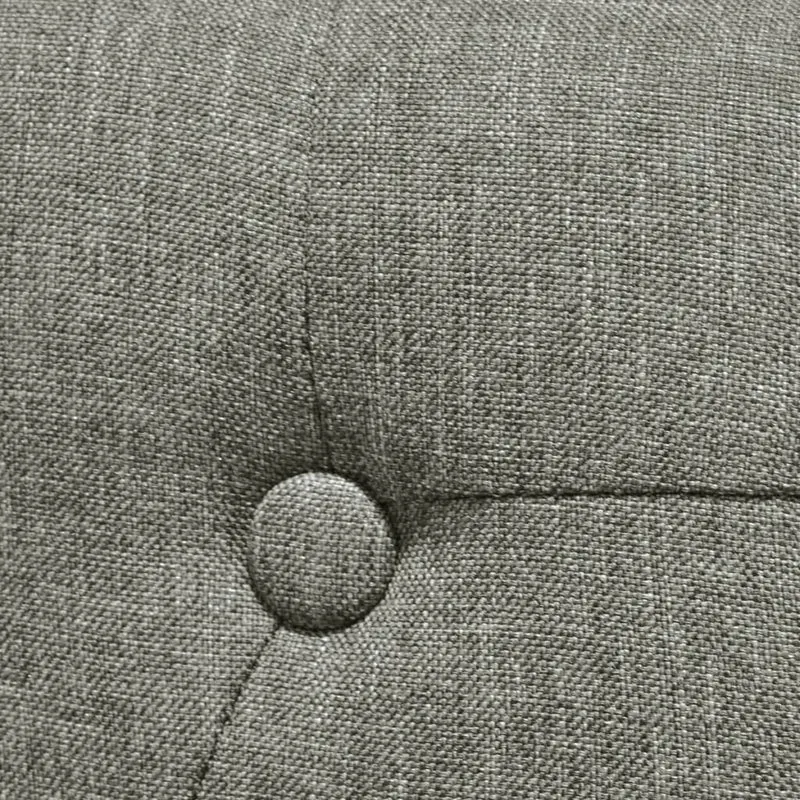 Lot de 4 chaises de salle à manger cuisine dossier capitonné pieds en bois gris tissu CDS021610