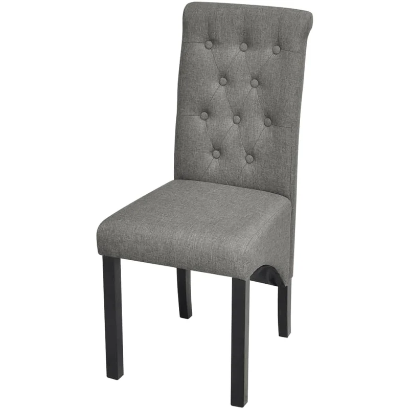 Lot de 2 chaises de salle à manger cuisine design moderne et confortable gris clair tissu CDS020476