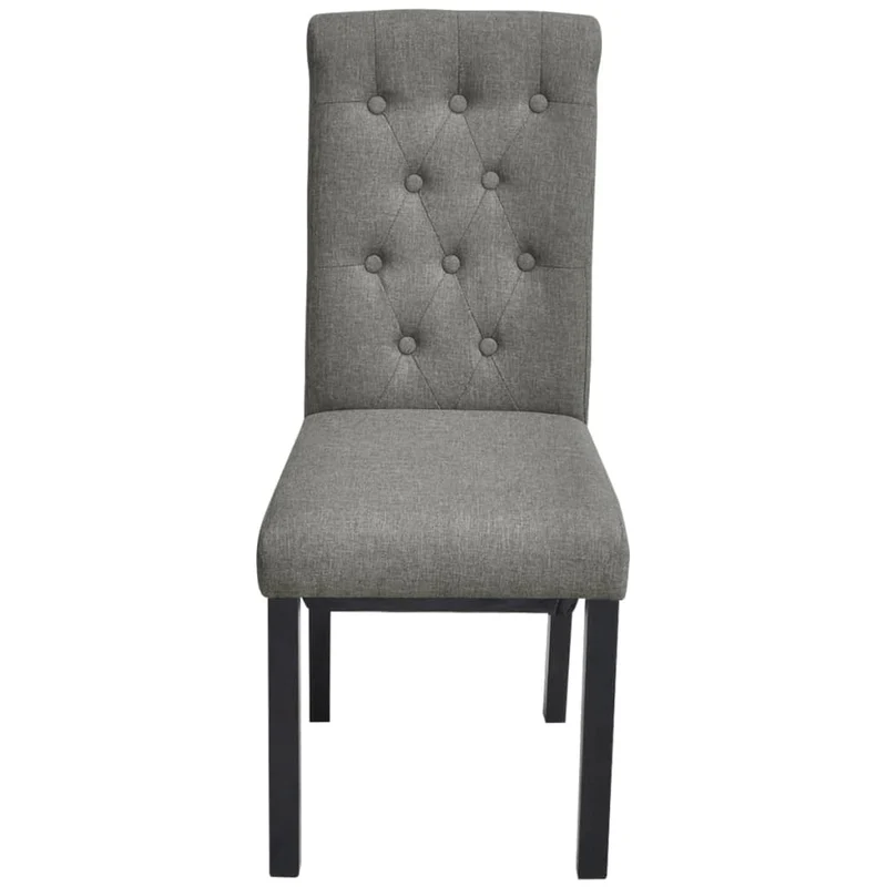 Lot de 2 chaises de salle à manger cuisine design moderne et confortable gris clair tissu CDS020476