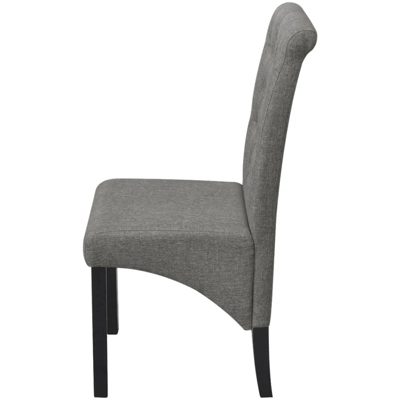 Lot de 2 chaises de salle à manger cuisine design moderne et confortable gris clair tissu CDS020476