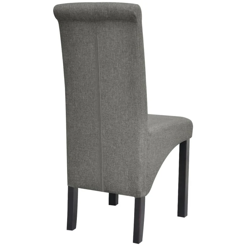 Lot de 2 chaises de salle à manger cuisine design moderne et confortable gris clair tissu CDS020476