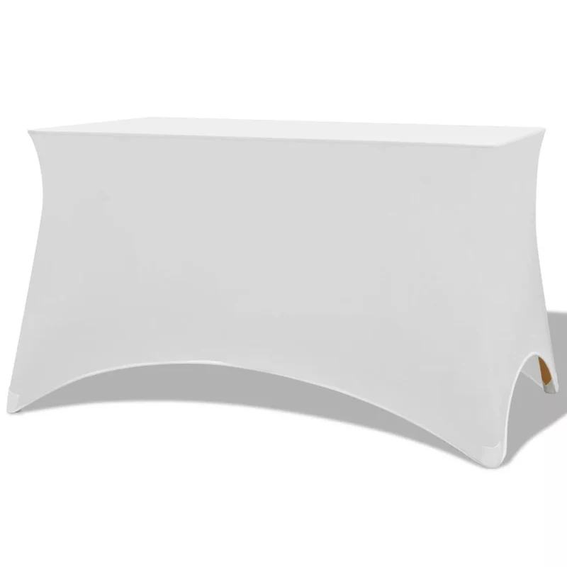 Housses extensibles pour table 2 pièces 183 x 76 x 74 cm Blanc DEC022428