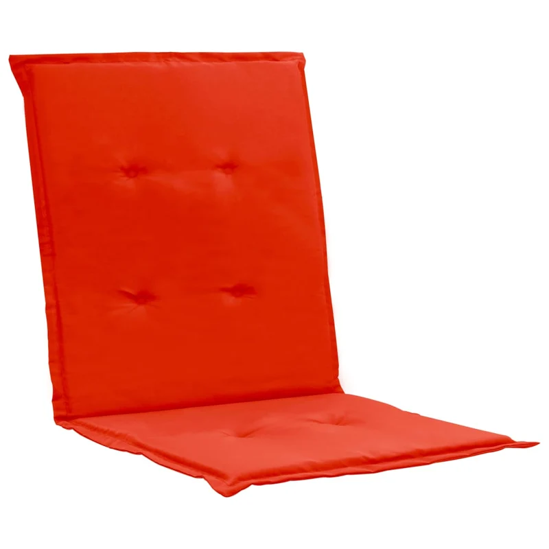 lot de 4 coussins de chaise de jardin 100% polyester imperméable rouge 100 x 50 x 3 cm DEC021687