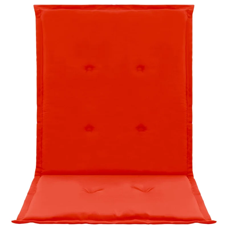 lot de 4 coussins de chaise de jardin 100% polyester imperméable rouge 100 x 50 x 3 cm DEC021687