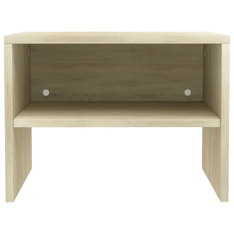 Table de chevet avec étagère 40 x 30 x 30 cm bois d'ingénierie couleur chêne DEC033817