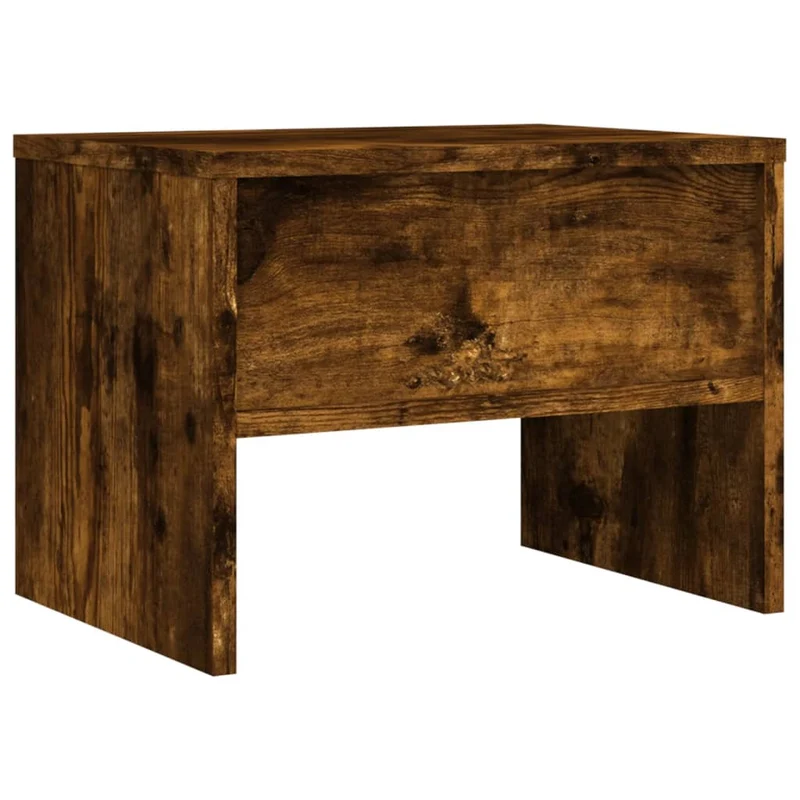 Table de chevet avec étagère 40 x 30 x 30 cm bois d'ingénierie marron DEC033552