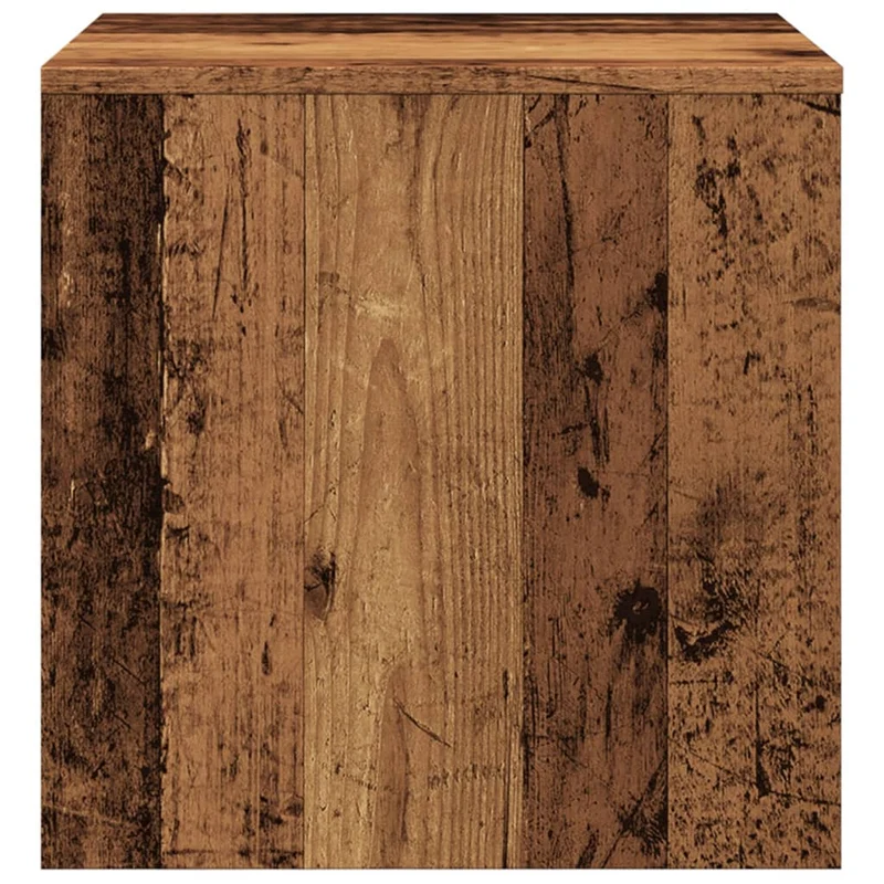 Lot de 2 tables d'appoint gigognes en bois d'ingénierie marron DEC032741