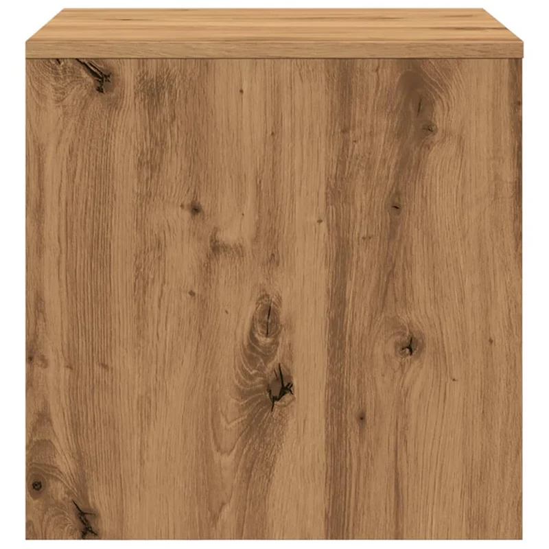 Lot de 3 tables d'appoint gigognes en bois d'ingénierie marron DEC032713