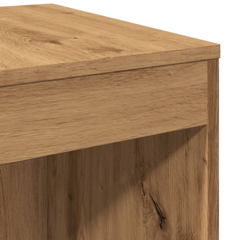 Lot de 3 tables d'appoint gigognes en bois d'ingénierie marron DEC032713