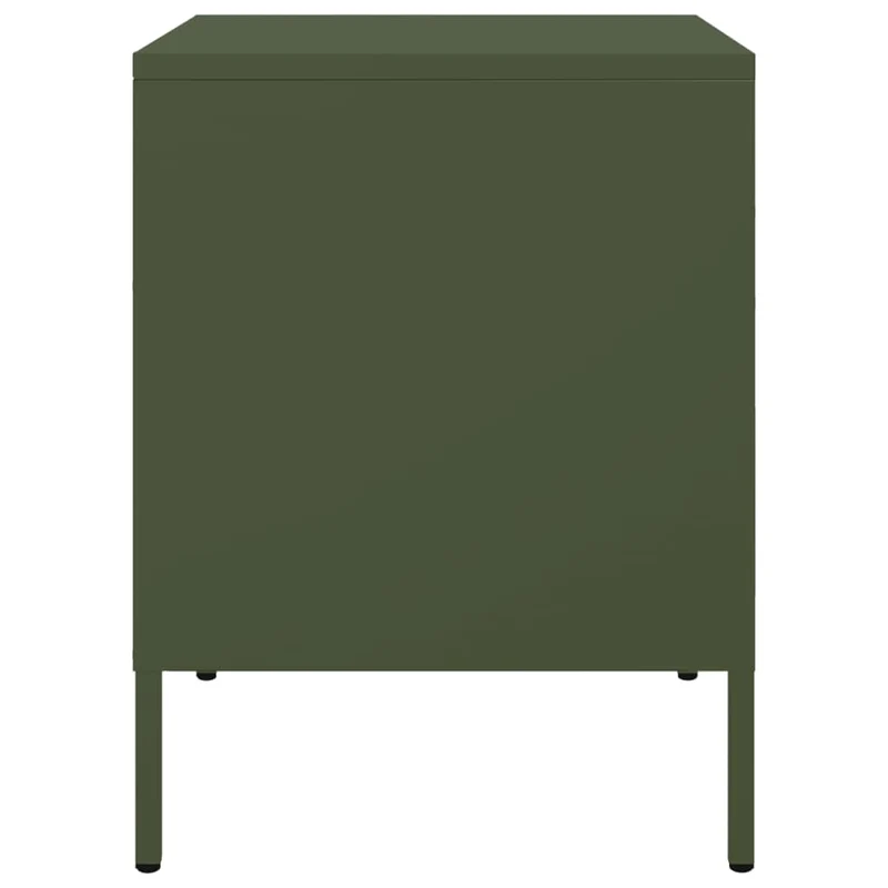 Lot de 2 tables de chevet avec deux tiroirs 36 x 39 x 50,5 cm acier vert DEC035767