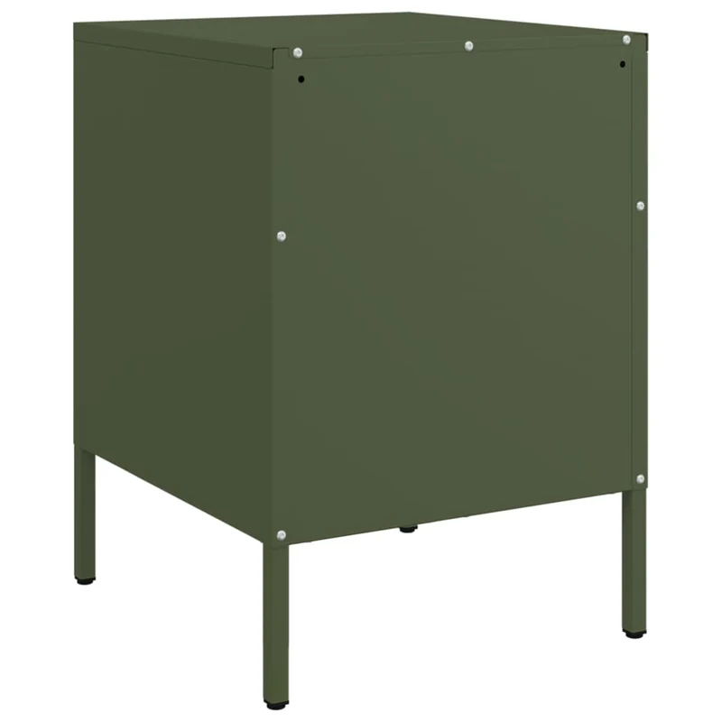 Lot de 2 tables de chevet avec deux tiroirs 36 x 39 x 50,5 cm acier vert DEC035767