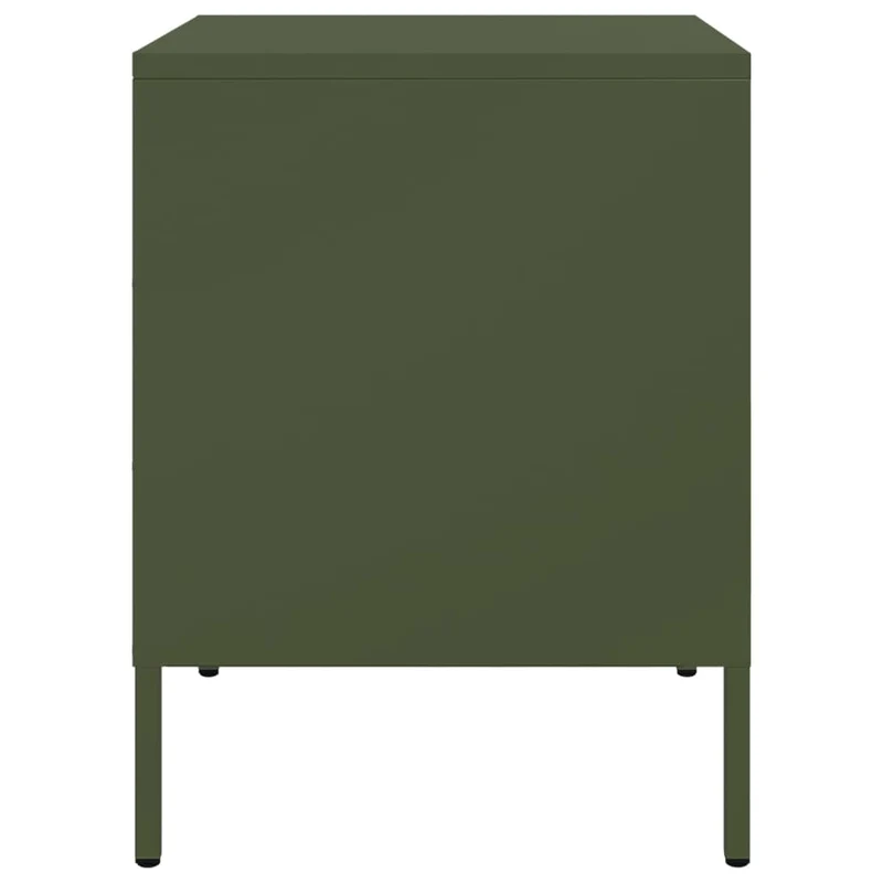 Lot de 2 tables de chevet avec compartiment porte 36 x 39 x 50,5 cm acier vert DEC035766