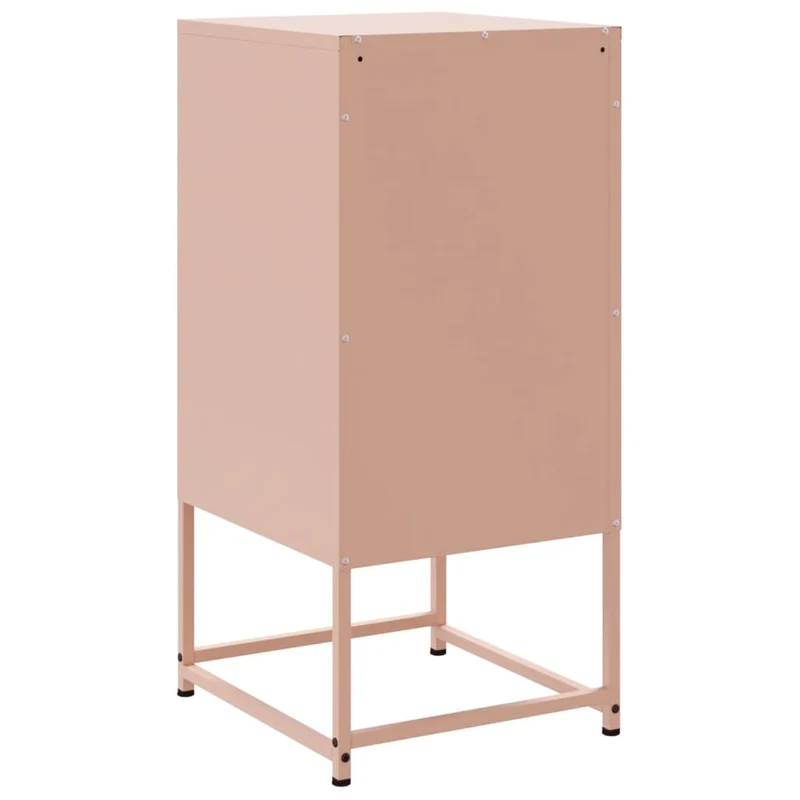 Lot de 2 tables de chevet avec 3 tiroirs 36 x 39 x 78 cm acier rose DEC035639