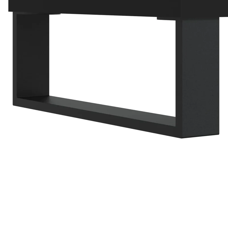 Lot de 2 tables de chevet avec compartiment overt 40 x 35 x 50 cm bois d’ingénierie noir DEC035555