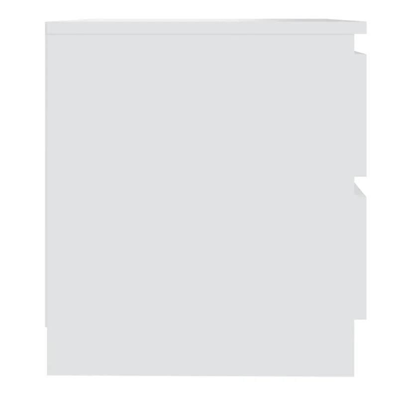 Table de chevet avec deux tiroirs 50 x 39 x 43,5 cm aggloméré blanc DEC033421
