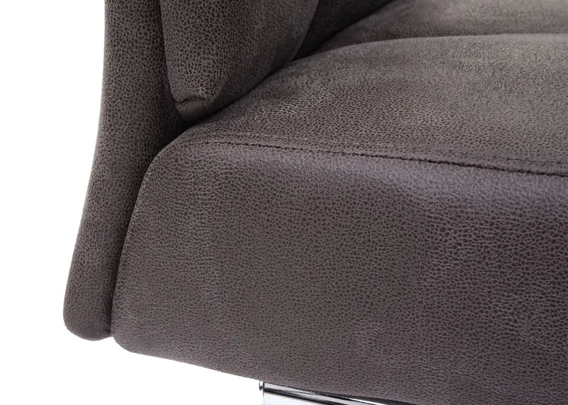 Lot de 2 chaises de salle à manger confortable et moderne en textile aspect daim gris 04_0000406