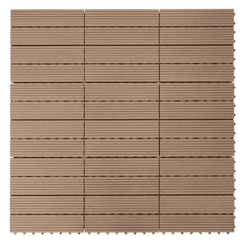 Dalles de terrasse x11 aspect bois en WPC 30x30cm clipsable 1m² balcon jardin extérieur 04_0005491