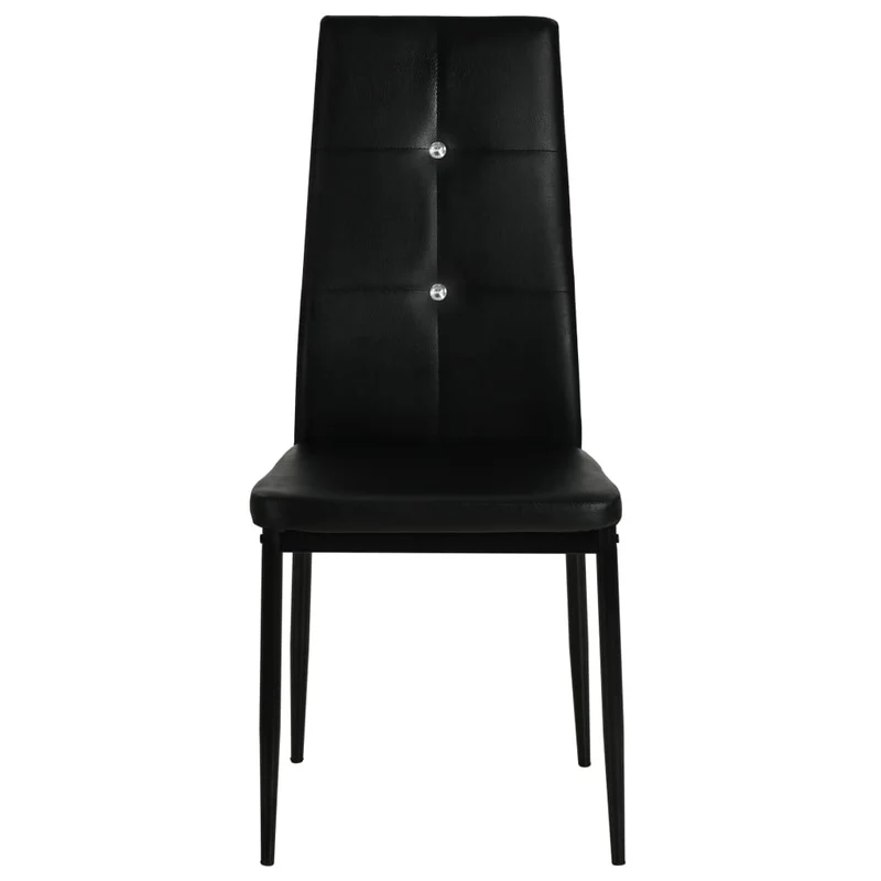 Lot de 6 chaises de salle à manger cuisine design moderne synthétique noir CDS022693