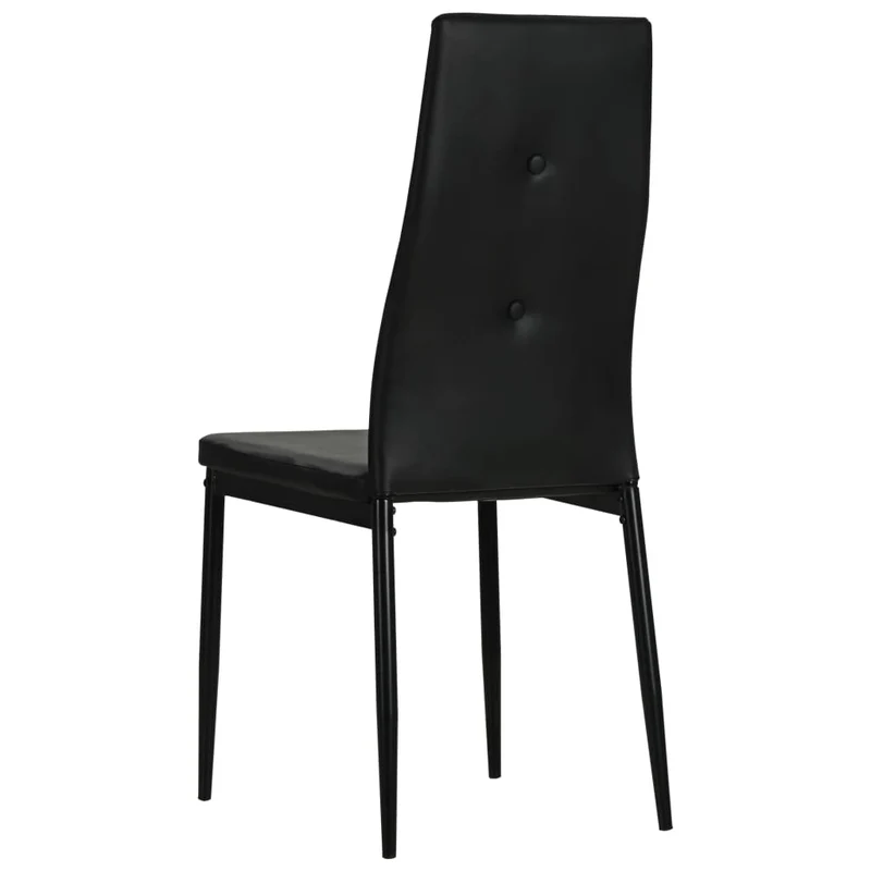 Lot de 6 chaises de salle à manger cuisine design moderne synthétique noir CDS022693