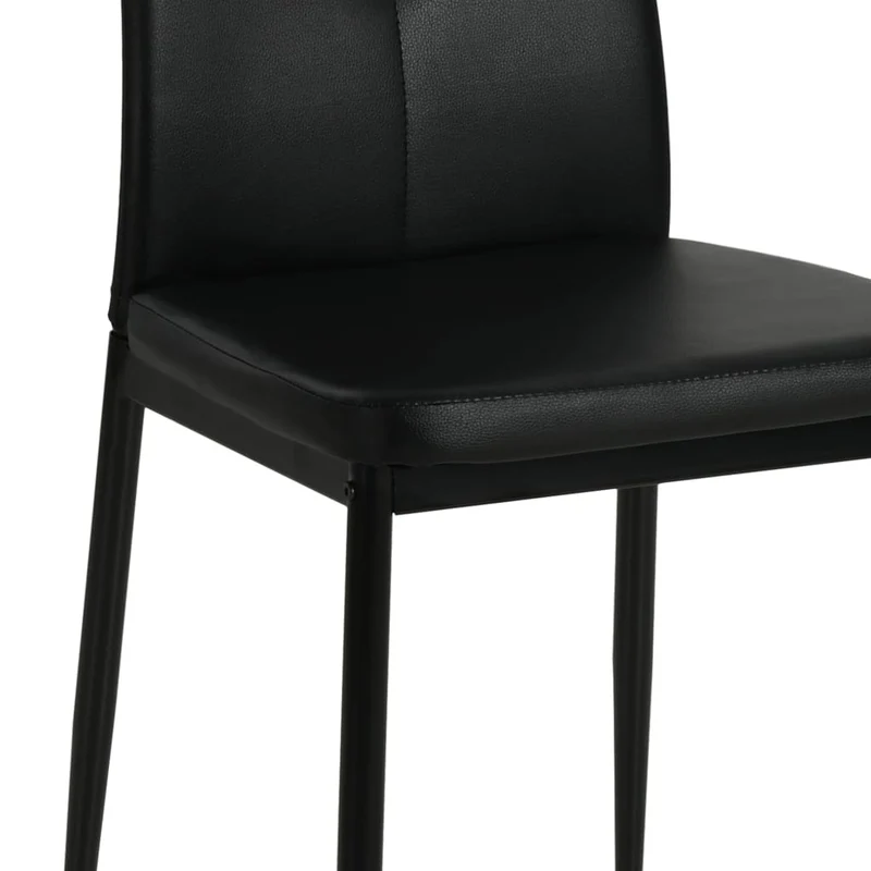 Lot de 2 chaises de salle à manger cuisine design élégant synthétique noir CDS020827