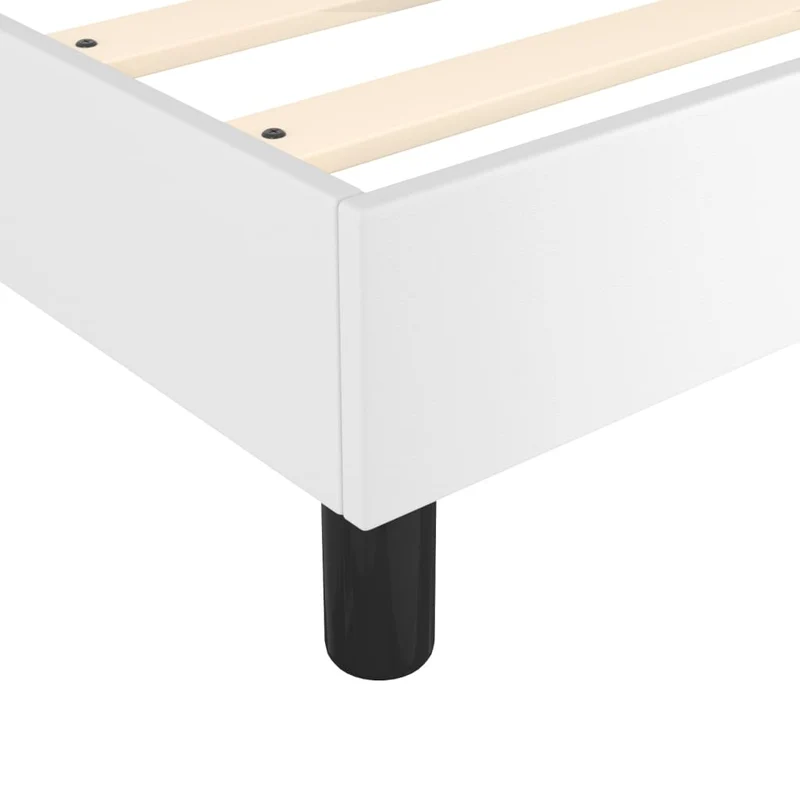 Sommier à lattes sur pieds cadre de lit 80x200 cm synthétique blanc TDL0207356